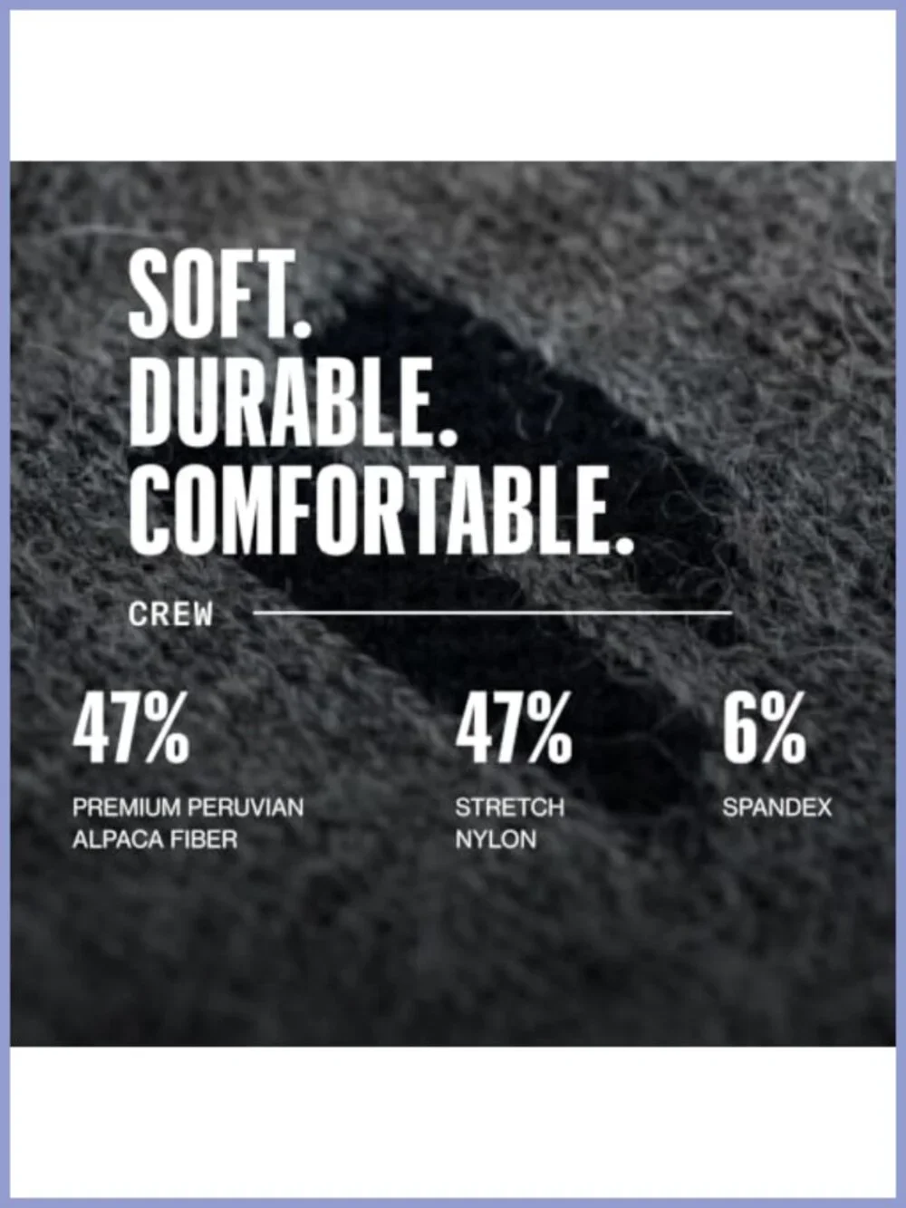 Alpaca Crew Socks Moisture Wicking Hiking Outdoor Made in USA
